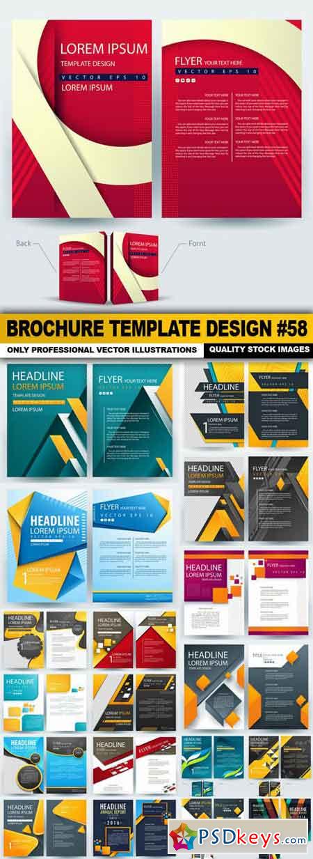 Brochure Template Design #58 - 20 Vector