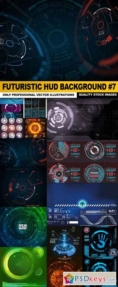 Futuristic HUD Background #7 - 15 Vector