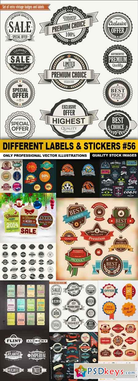 Different Labels & Stickers #56 - 15 Vector