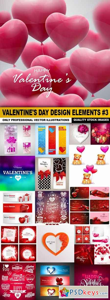 Valentine's Day Design Elements #3 - 20 Vector