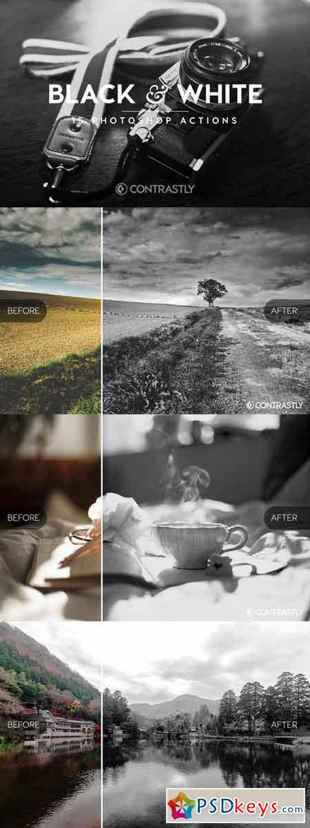 Black & White Photoshop Actions 664815