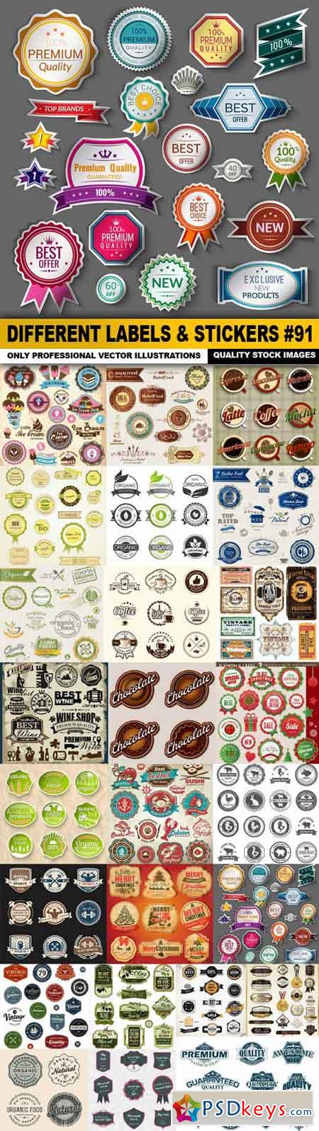 Different Labels & Stickers #91 - 25 Vector