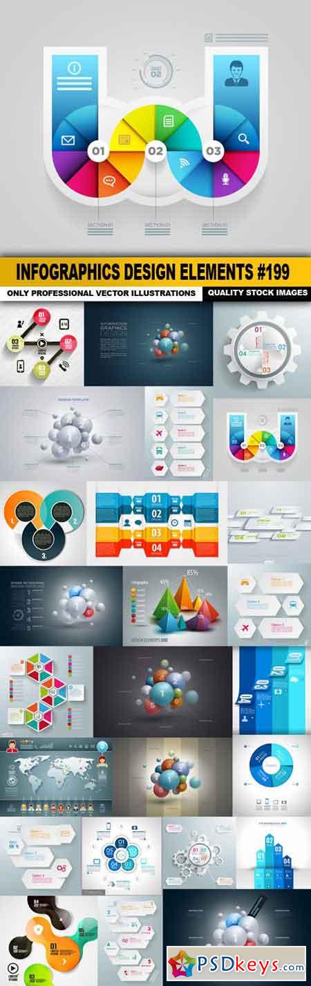 Infographics Design Elements #199 - 25 Vector