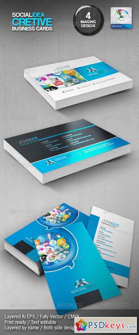 Socialidea Creative Social Media Business Cards 3555279