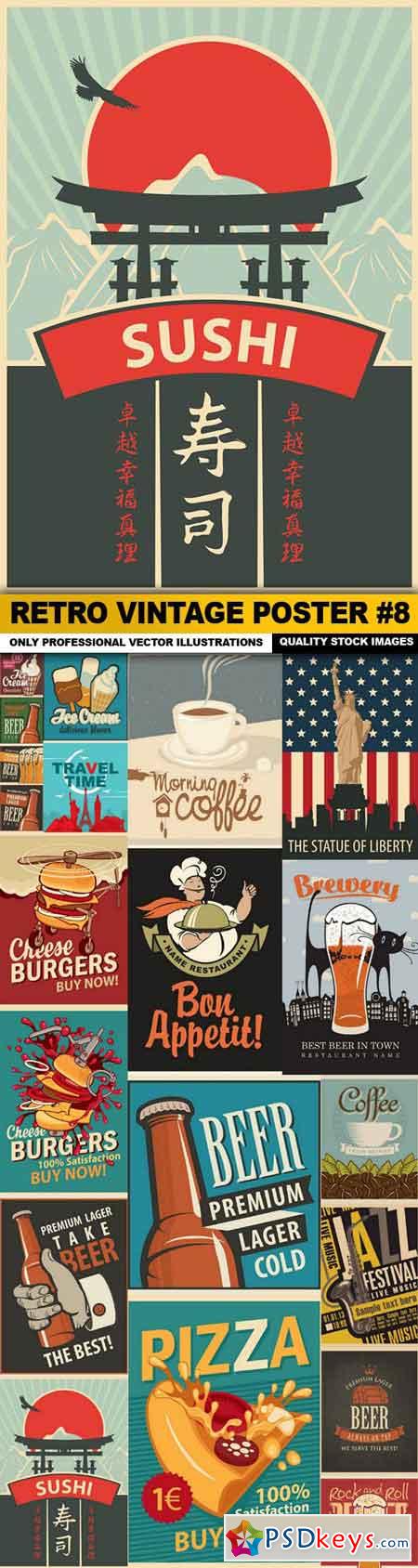Retro Vintage Poster #8 - 20 Vector