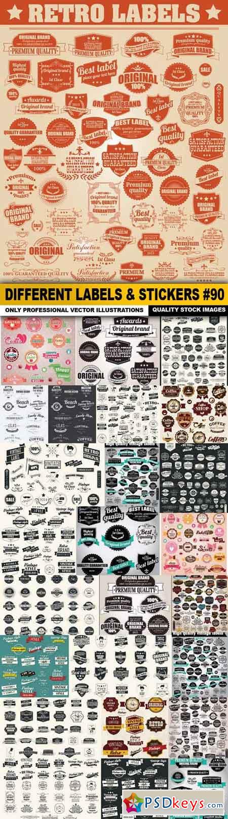 Different Labels & Stickers #90 - 25 Vector