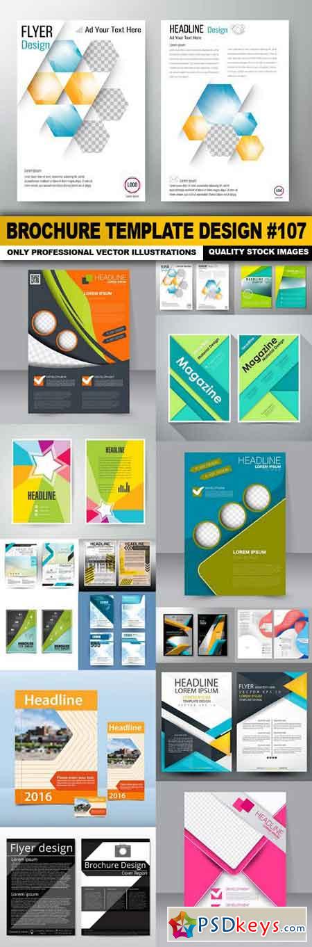 Brochure Template Design #107 - 15 Vector