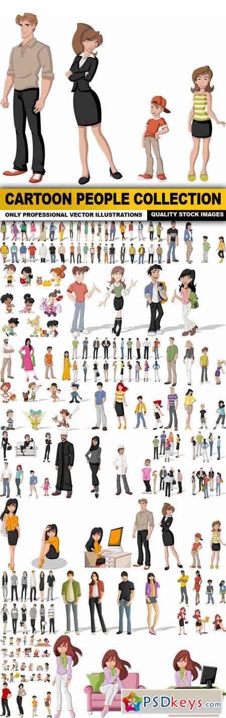 Cartoon People Collection - 25 Vector