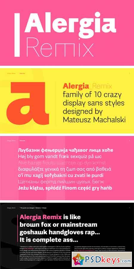 Alergia Remix Font Family