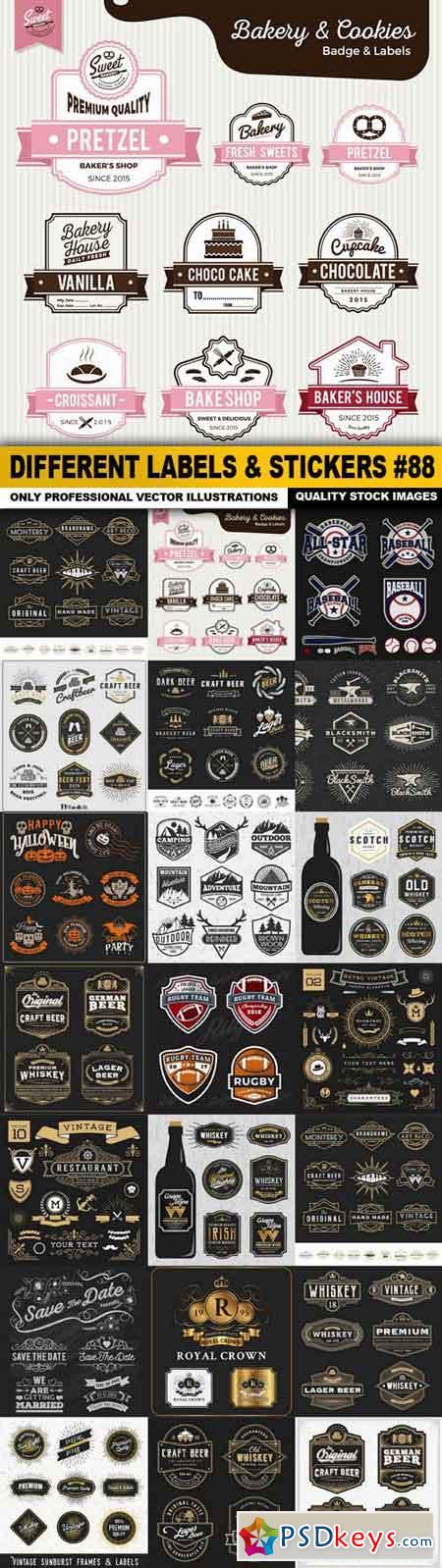 Different Labels & Stickers #88 - 20 Vector
