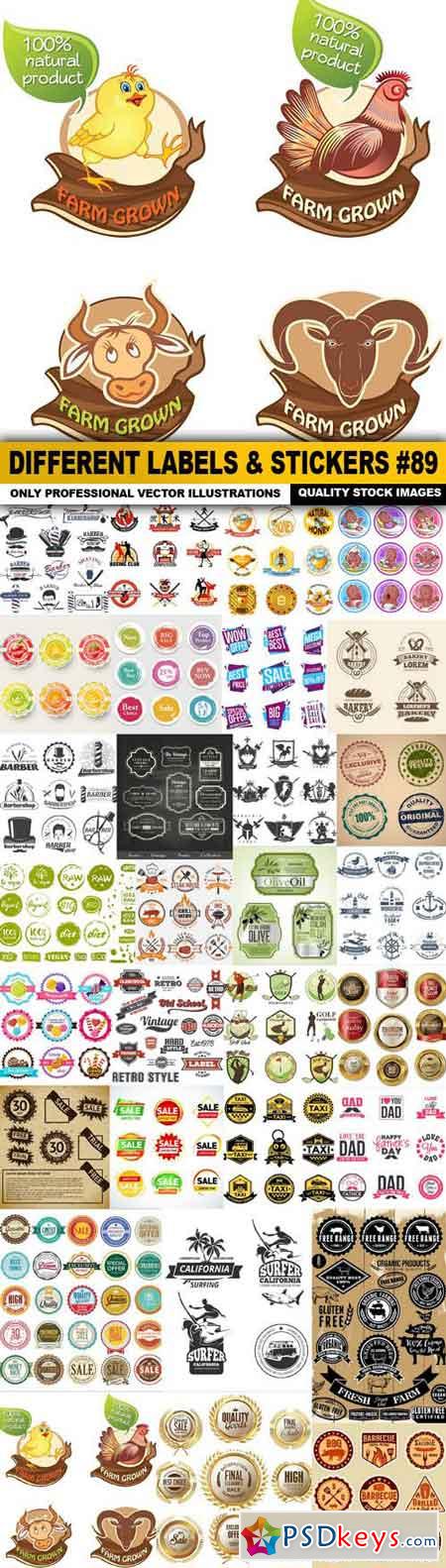 Different Labels & Stickers #89 - 30 Vector