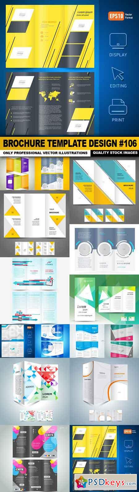 Brochure Template Design #106 - 15 Vector