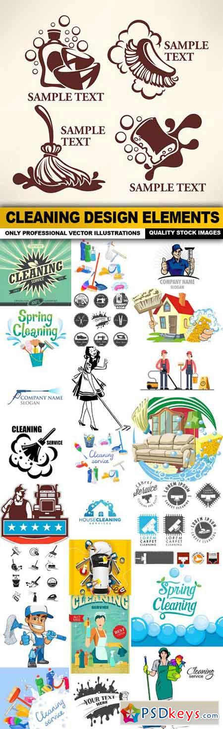 Cleaning Design Elements - 25 Vector