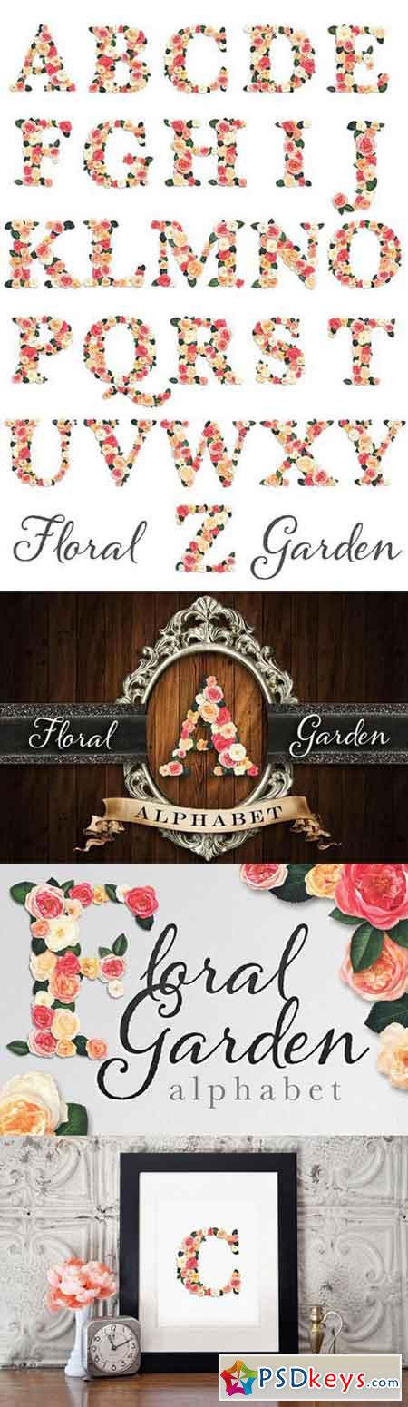 Floral Garden Alphabet Initials 208312