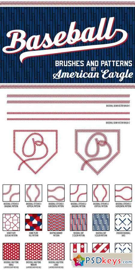 Baseball Badges & Patterns 735045