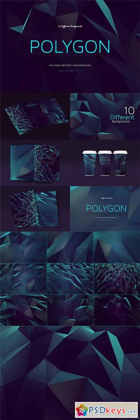 Polygon Abstract BGs Sea style 138712