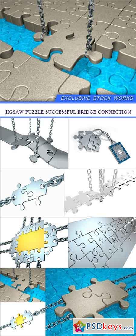 Jigsaw puzzle successful bridge connection 9X JPEG