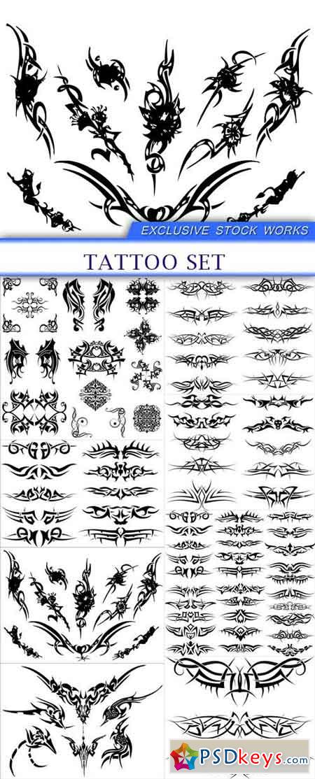 Tattoo set 8X EPS