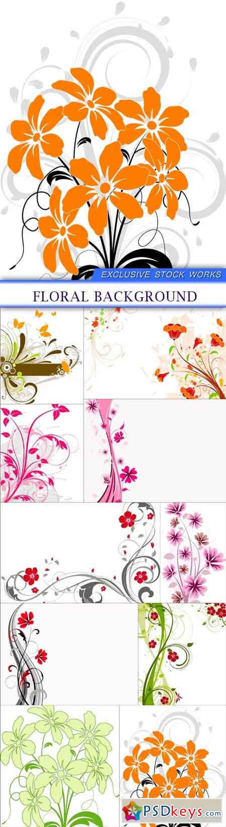Floral background 10X EPS