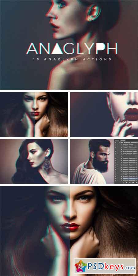 Anaglyph Photoshop Actions V2 715332