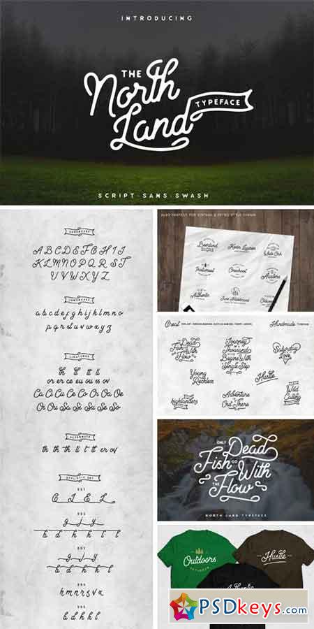 North Land Typeface - Font Bundle 703995