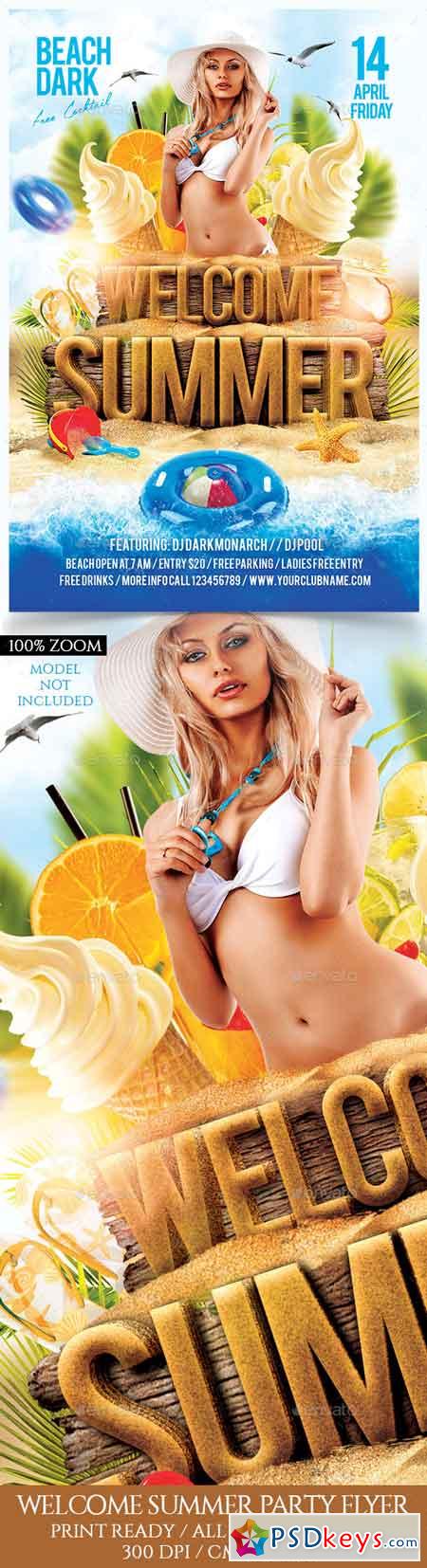 Welcome Summer Party Flyer Template 16435421