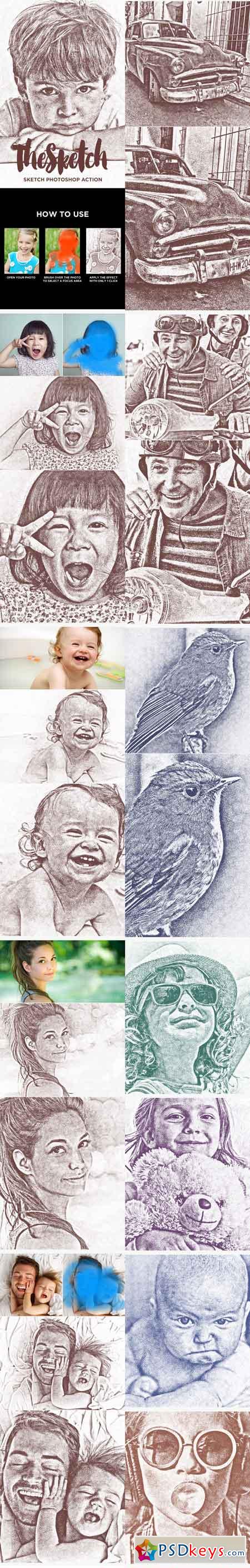 TheSketch - Sketch Photoshop Action 16089152