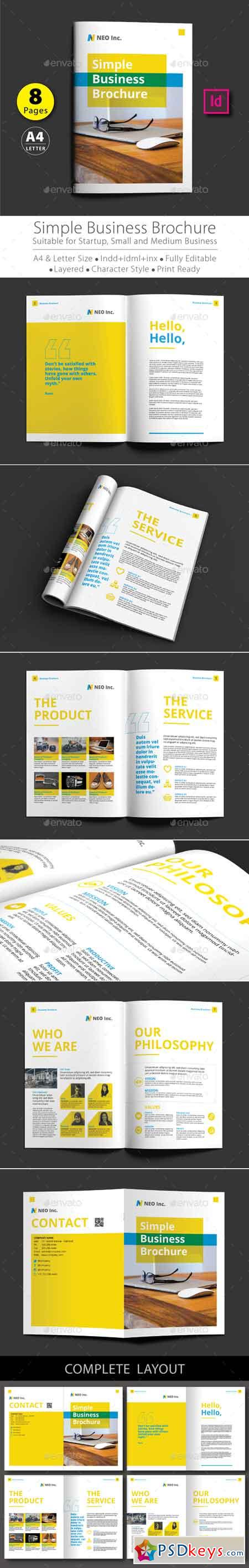 Simple Business Brochure Template V.1 16440430
