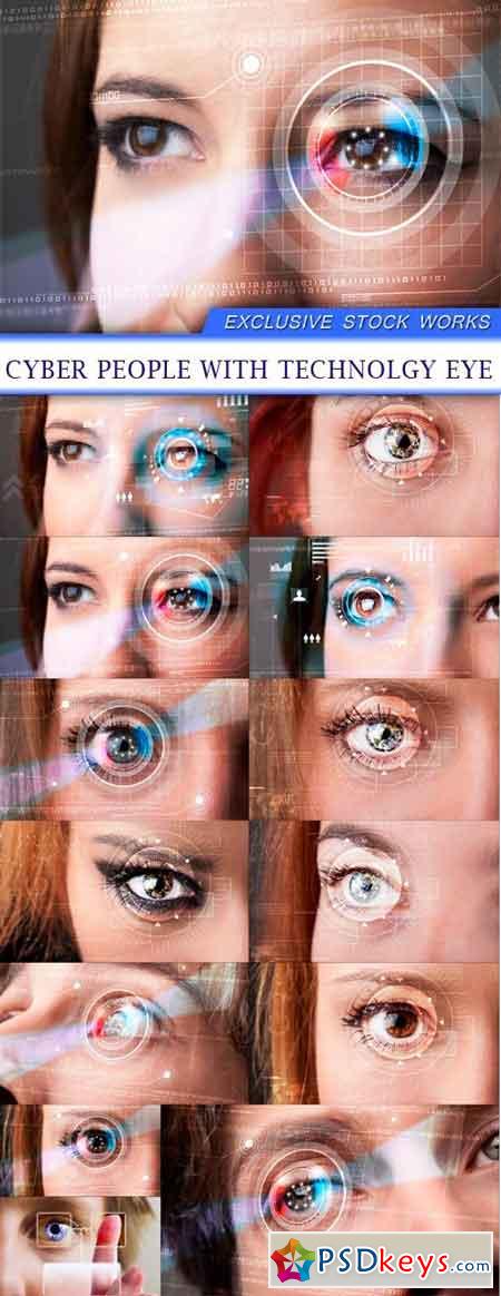 Cyber people with technolgy eye 13X JPEG