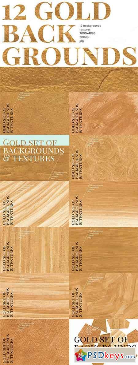 12 Gold backgrounds & textures 622655