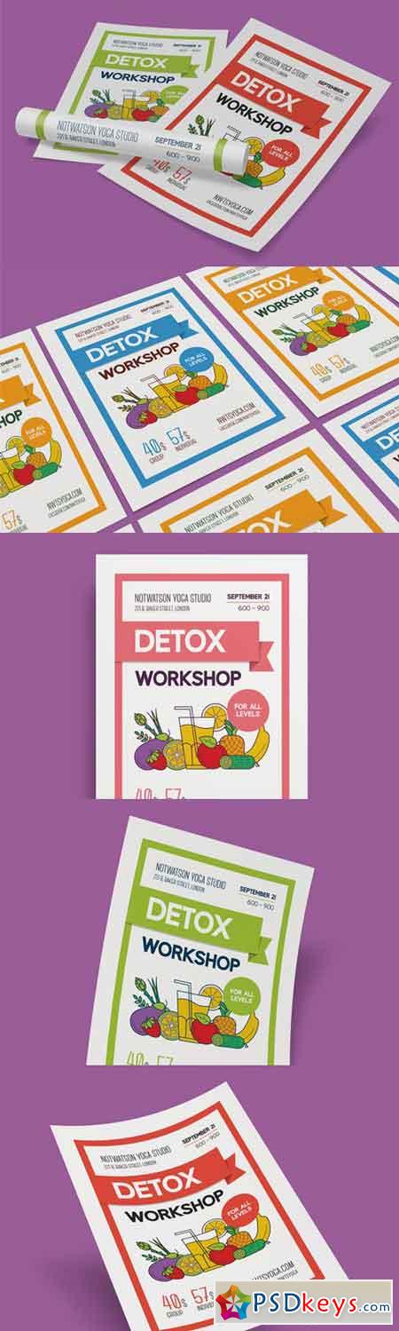 Detox workshop poster template 633417