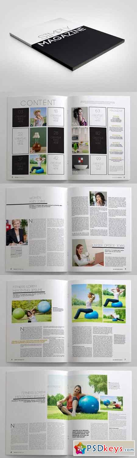 Simply Magazine Template 12292