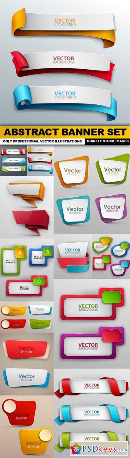 Abstract Banner Set - 13 Vector