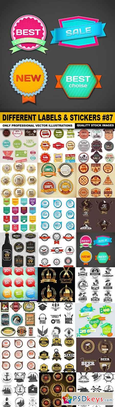 Different Labels & Stickers #87 - 25 Vector