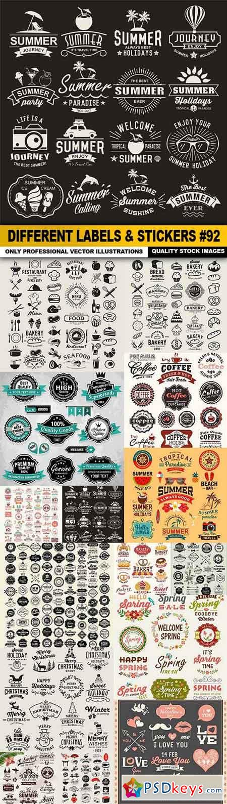Different Labels & Stickers #92 - 15 Vector