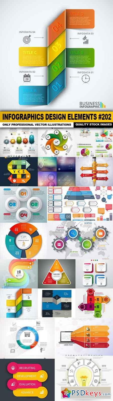 Infographics Design Elements #202 - 20 Vector