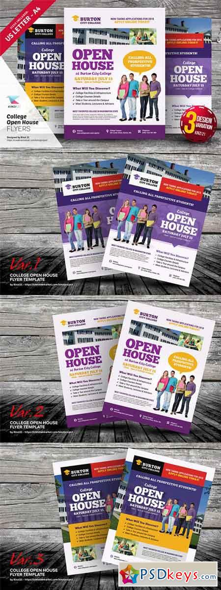 College Open House Flyer Templates 639554