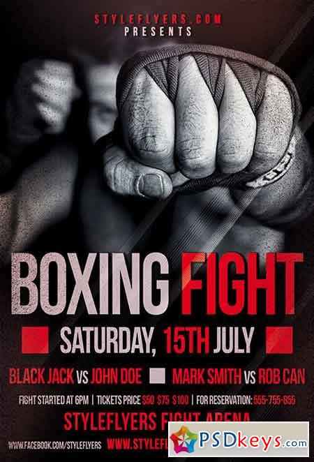 Boxing Match Poster Template Collection