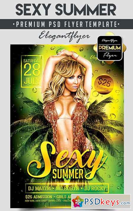 Sexy Summer  Flyer PSD Template + Facebook Cover