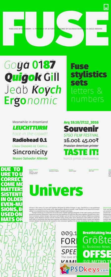 Fuse Font Family $180 (Retail)