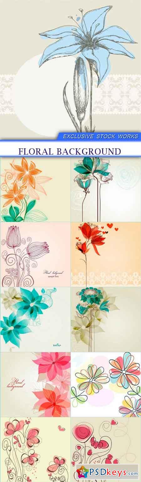 Floral background 11x EPS
