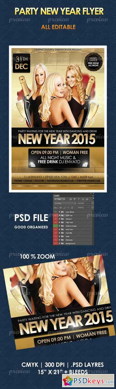 Party New Year Flyer 4391
