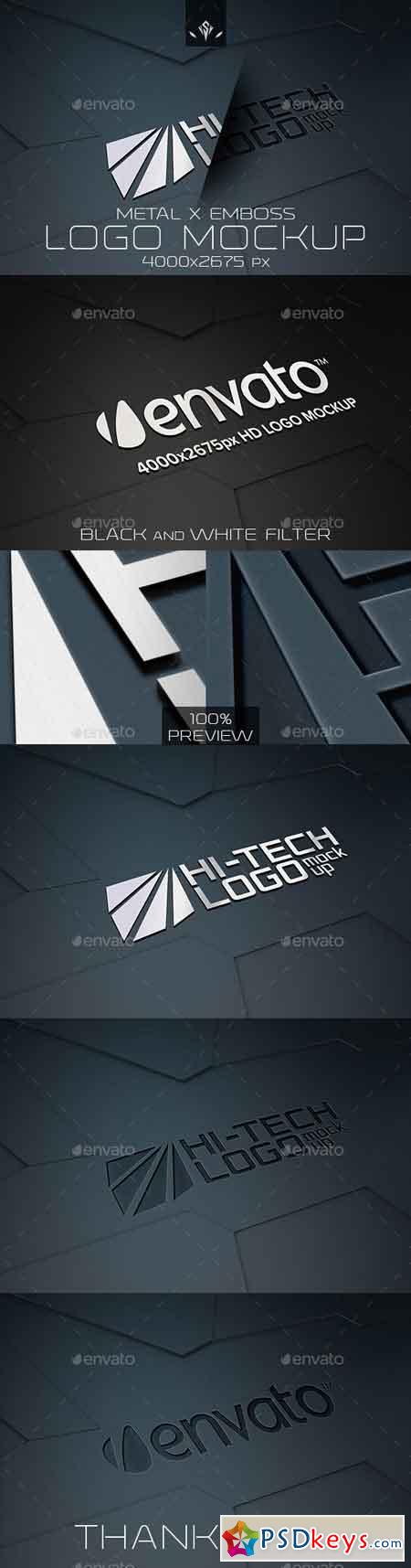 Hi-Tech Metal and Emboss Logo Mockup 16615174