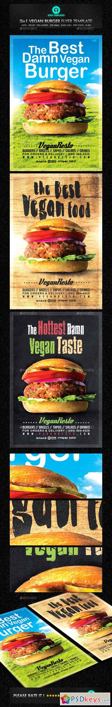 Vegan Burger Food Flyer Template 16731864