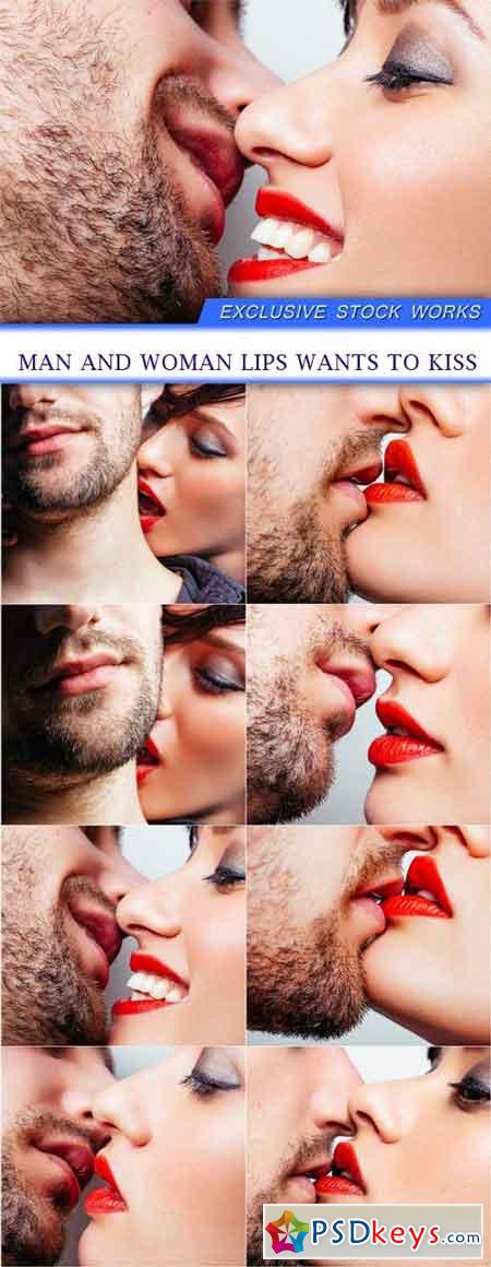 Man and woman lips wants to kiss 8x JPEG