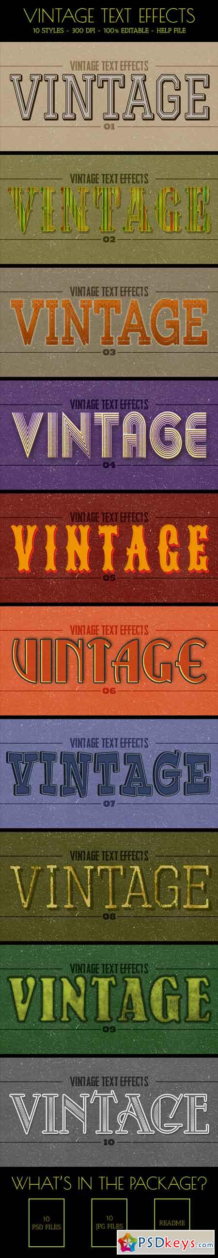 10 Vintage Text Effects 10848058