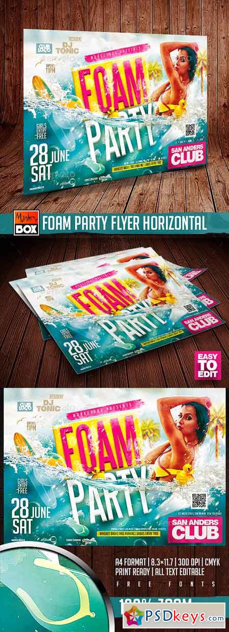 Foam Party Flyer Horizontal 16584250