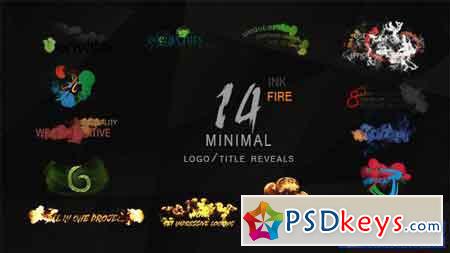 Minimal Ink&fire Logo Title Reveals Package - After Effects Projects