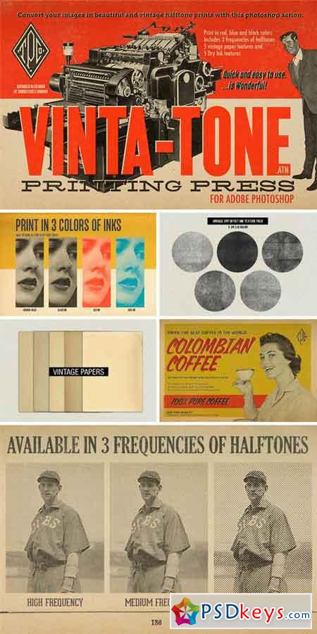 Vinta-Tone Printing Press Action 39134