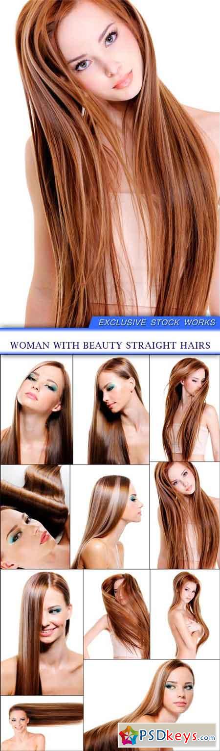 Woman with beauty straight hairs 11x JPEG